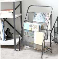 Cole Grey Industrial 3-Tiered Magazine Rack CLRB4315